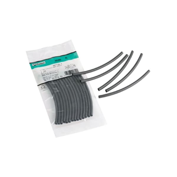 Panduit Heat Shrink Tube, Thin Wall, 2:1 I.D. Shrink Ratio, 0.38 in I.D. Before Shrinking, Black, 6 in HSTT38-Y - main